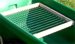 cedar framed compost sifter