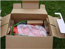 electric mower out of box