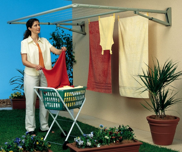 CLOTHESLINE POST KIT Hills Everyday Double Folding Frame Clothes Line 23 Metres 